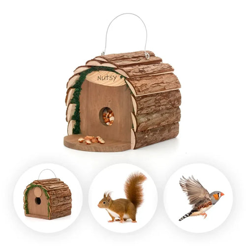 2-in-1 Bird Nesting Box & Squirrel Feeder