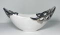 222 Fifth Pierced Serveware Silver Platinum Oval Vegetable Bowl 9 1/2"0