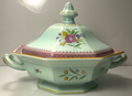 Adams Lowestoft Covered Vegetable Bowl 8 1/2" Crazed0