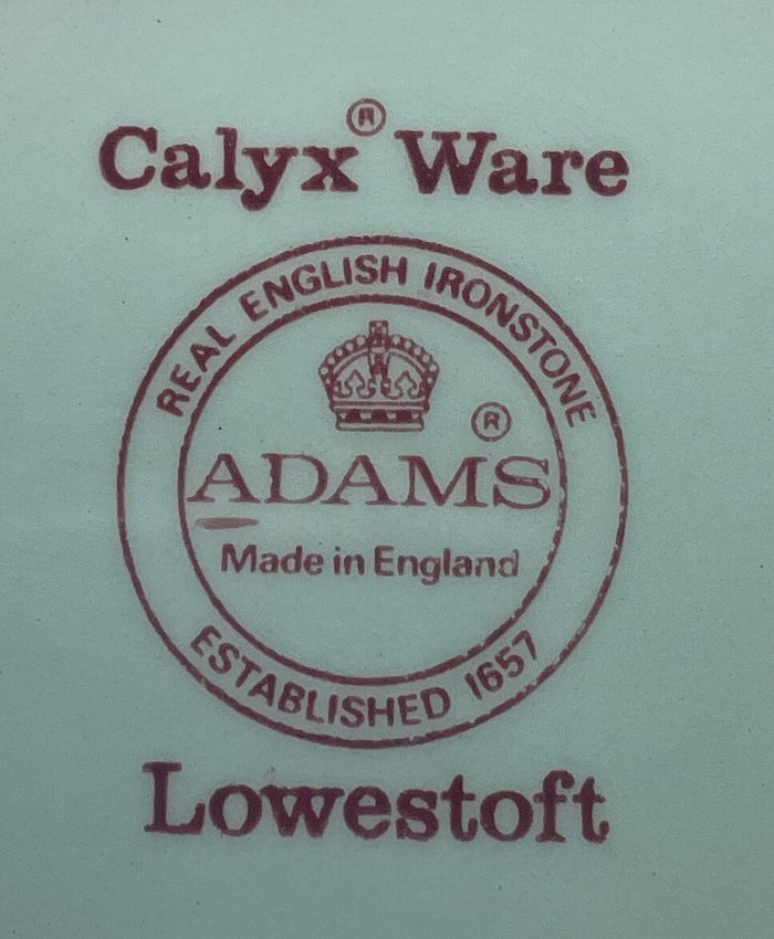 Adams Lowestoft Covered Vegetable Bowl 8 1/2" Crazed3