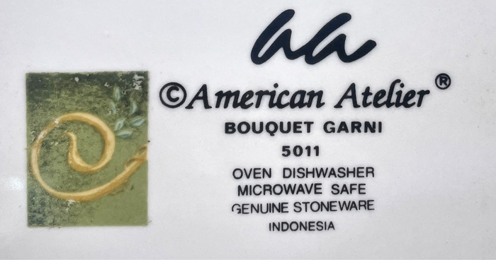 American Atelier Bouquet Garni Salad Dessert Plate Sage Fennel 8"1