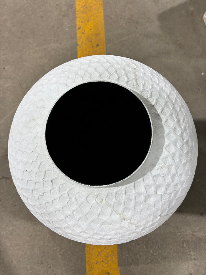 Arhaus Icaria Large White Textured Vase