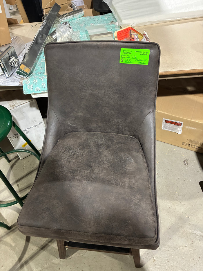 Arhaus Lunden Faux Leather Swivel Counter Stool