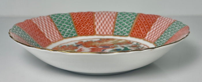 Arita Imari Peacock Coupe Soup Bowl 7 5/8"1
