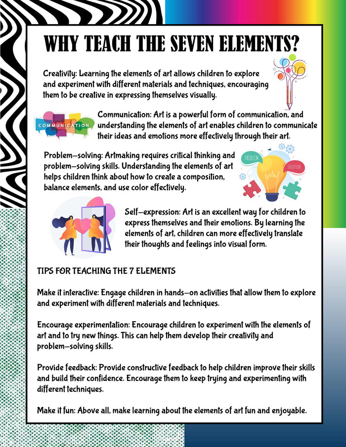 Art: 7 Elements of Art Activities Pack for Kids