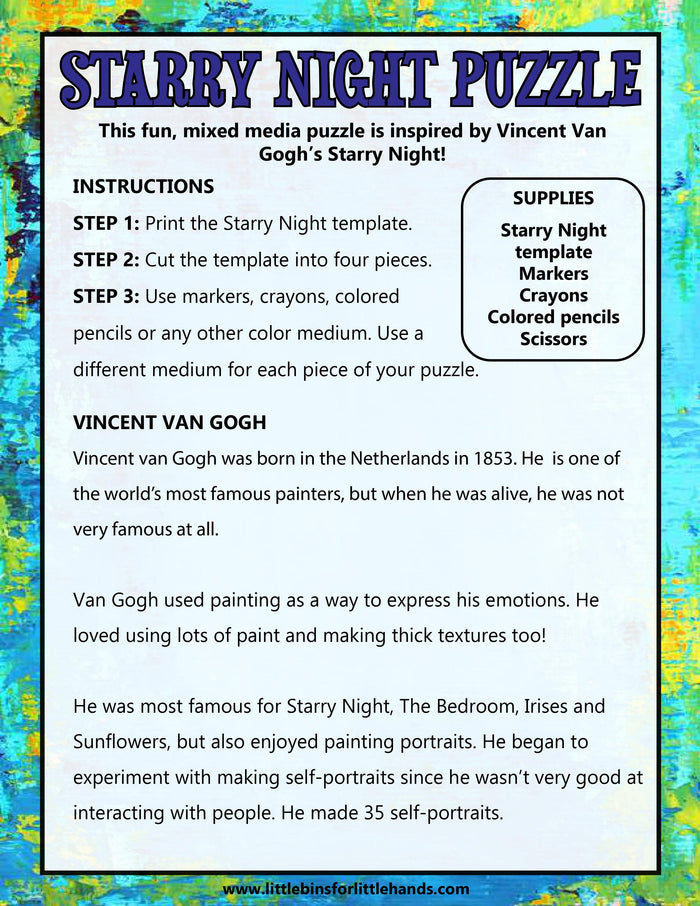 Artist Activity Challenge Pack