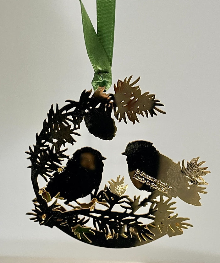 Beacon Design Chickadees Namedrop Kennebunkport Christmas Ornament 3"1