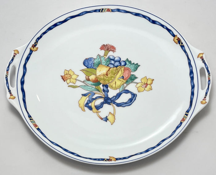 Bernardaud Borghese Limoges Handled Cake Plate 11 3/4"0
