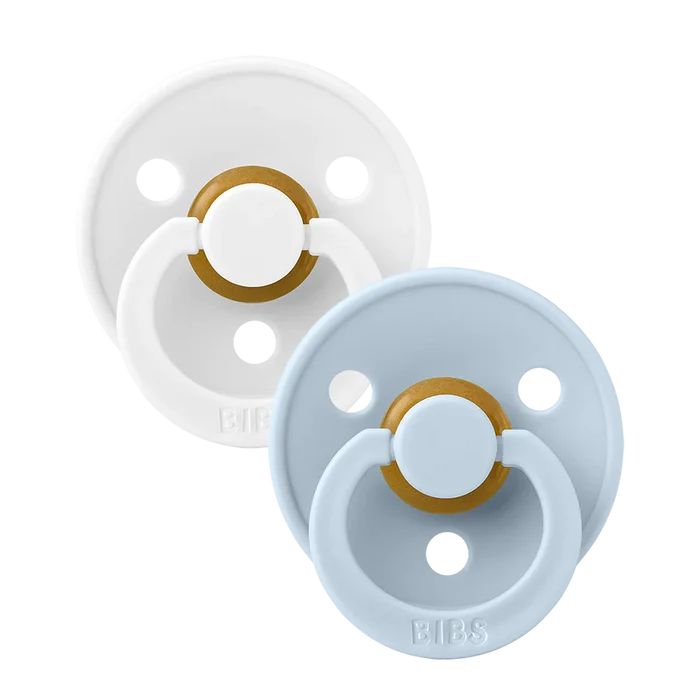 Bibs 2pk Colour Pacifiers Round