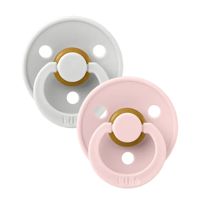 Bibs 2pk Colour Pacifiers Round