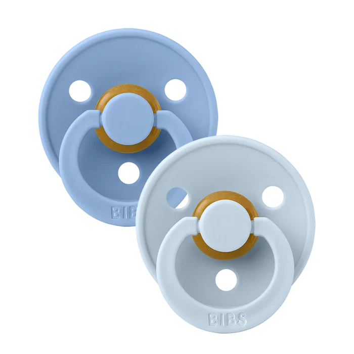 Bibs 2pk Colour Pacifiers Round