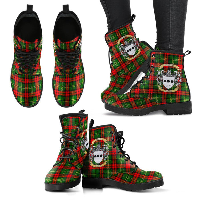 Blackstock Tartan Clan Badge Leather Boots
