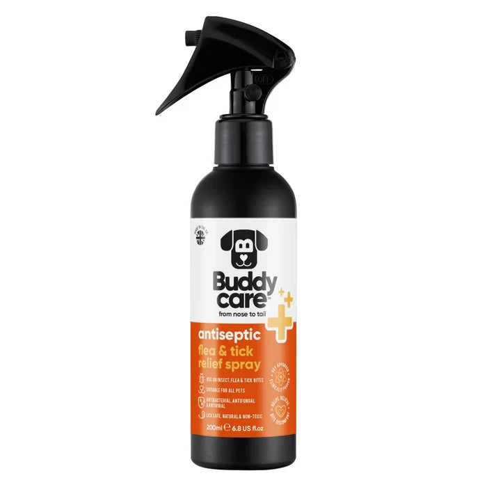 Buddycare Pet Antiseptic Flea & Tick Relief Spray - 200ml