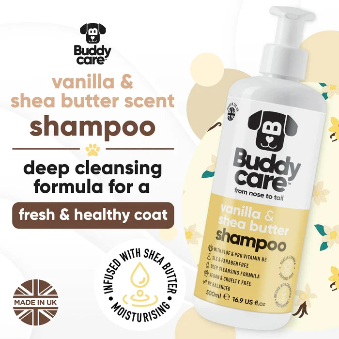 Buddycare Vanilla & Shea Butter Dog Shampoo - 500ml
