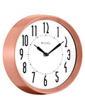 Bulova Cleaver Retro Copper Tone Wall Clock - White Dial - Shatterproof Lens - C4828