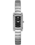 Bulova Ladies Petite Swarovski Crystal Dress Watch - Silver-tone & Black - 96L202