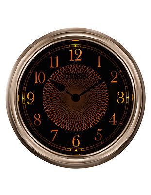Bulova Light Time Day and Night, Indoor / Outdoor Wall Clock - Champagne Case - C4826A