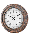 Bulova Starlight Wall Clock - Oversized Gallery Clock - Rustic Weathered Metal - C4876