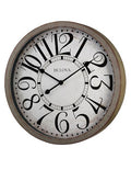 Bulova Westwood Oversized Wall Clock - Antique Grey Finish - Bold Numerals - C4815