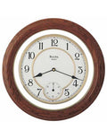 Bulova William - Wooden Wall Clock - Dark Oak Finish - Sub-Seconds - C4596
