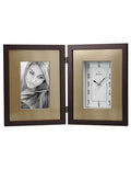 Bulova Winfield - Picture Frame Clock - Espresso Brown Wood Case - B1234