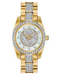 Bulova Womens Crystal Dress Watch - Gold-Tone - Bracelet - Swarovski - MOP - 98L241_002cc82f-458b-4676-8f9d-ef781d0158d3