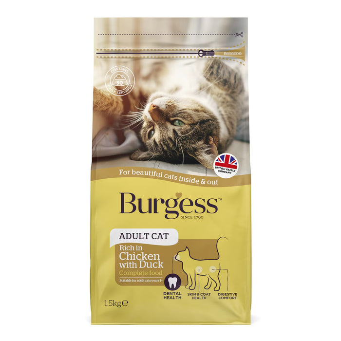 Burgess Cat Adult Chicken & Duck 1.5kg