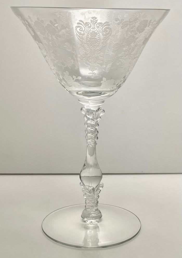 Cambridge Rose Point Clear Champagne Tall Sherbet 6 3/8"0