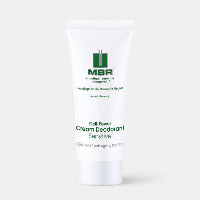 Shop Rescue Spa MBR Cell-Power Cream Deodorant Sensitive in a white 50ml squeeze tube for soothing underarm care.