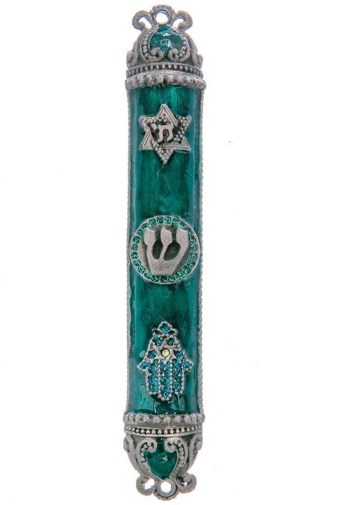 Chai Mezuzah-Turquoise