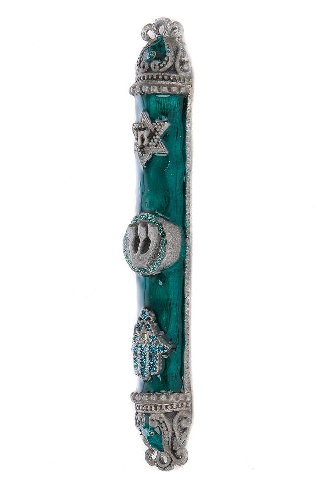 Chai Mezuzah-Turquoise
