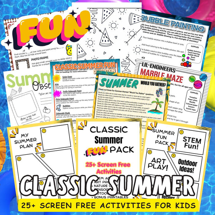 Classic Summer Fun Activity Pack