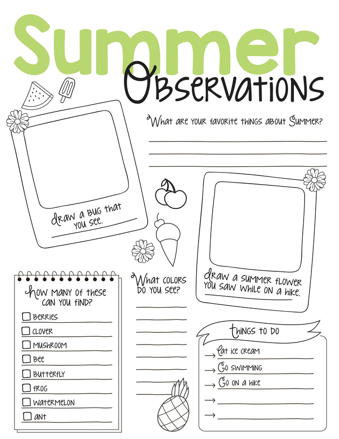 Classic Summer Fun Activity Pack