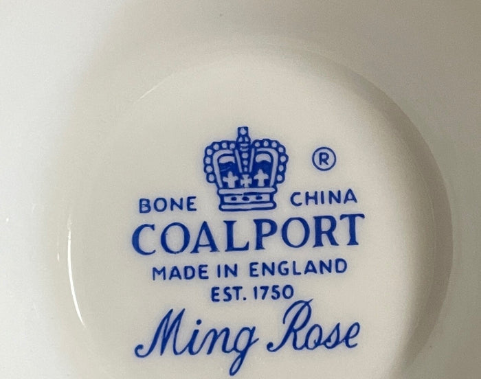 Coalport Ming Rose Creamer 7 Ounce Round 3 3/4"2