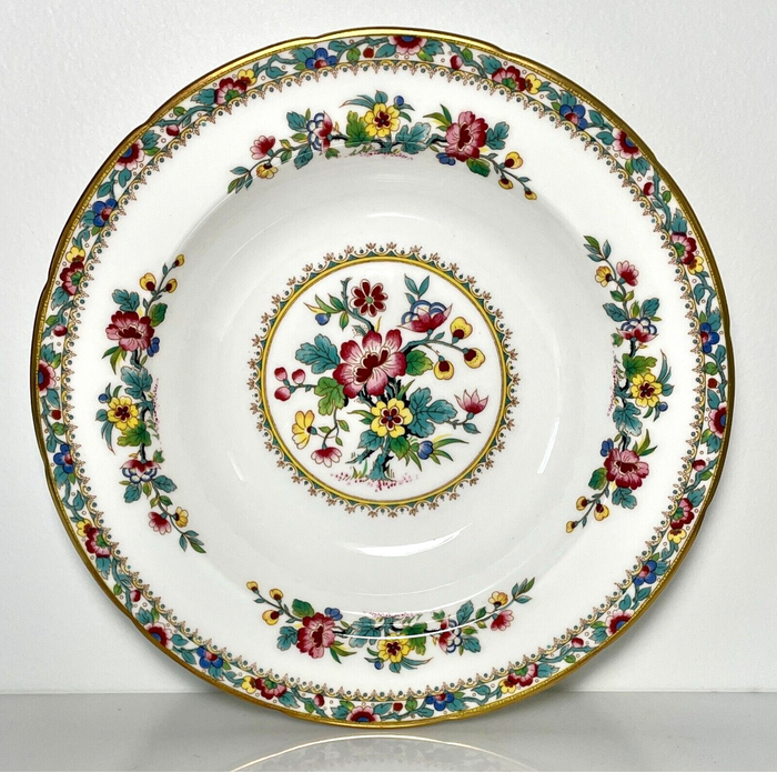 Coalport Ming Rose Rim Soup Bowl 8"0