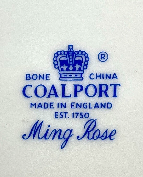 Coalport Ming Rose Saucer 5 3/8" Set of 2 Crazed1
