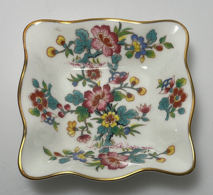 Coalport Ming Rose Square Ashtray 3 1/2"1