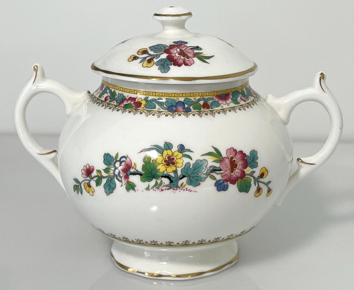 Coalport Ming Rose Sugar Bowl and Lid 4 3/4"0