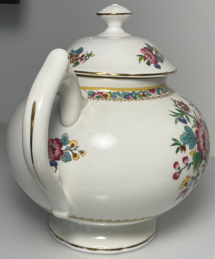 Coalport Ming Rose Teapot and Lid 5 Cup 7 1/2"1
