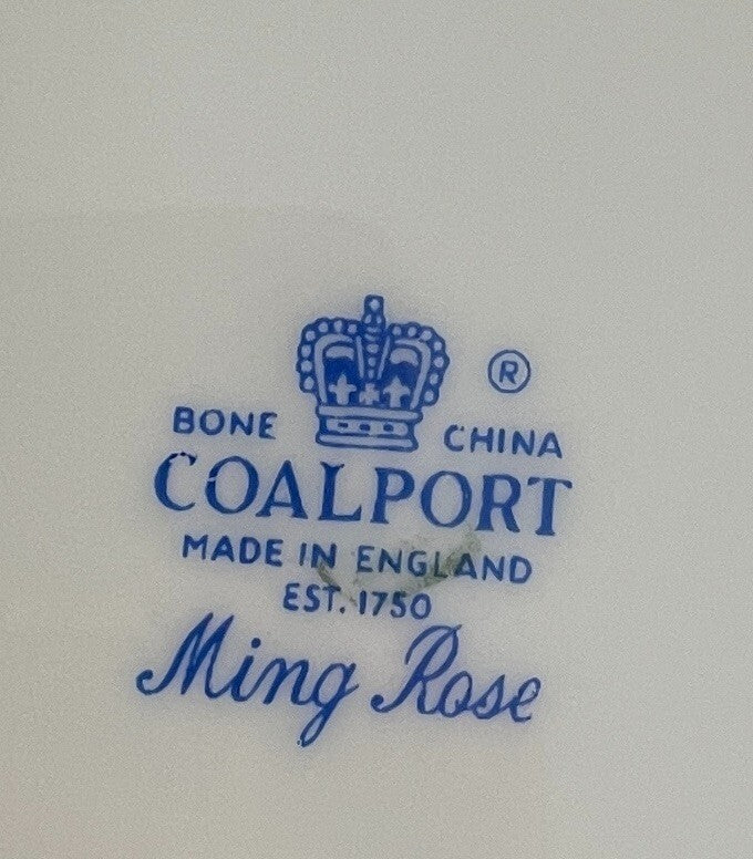 Coalport Ming Rose Teapot and Lid 5 Cup 7 1/2"3