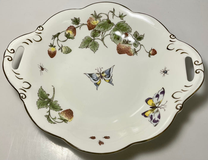 Coalport Strawberry Open Candy Dish 9 5/8"0