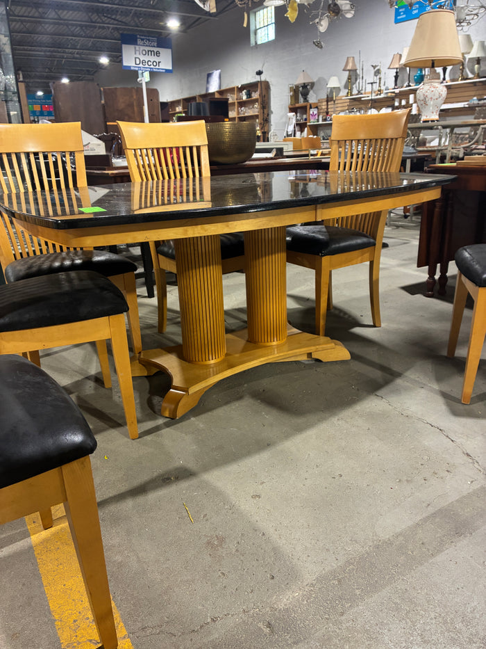 Contemporary Dining Table with 6 Chairs