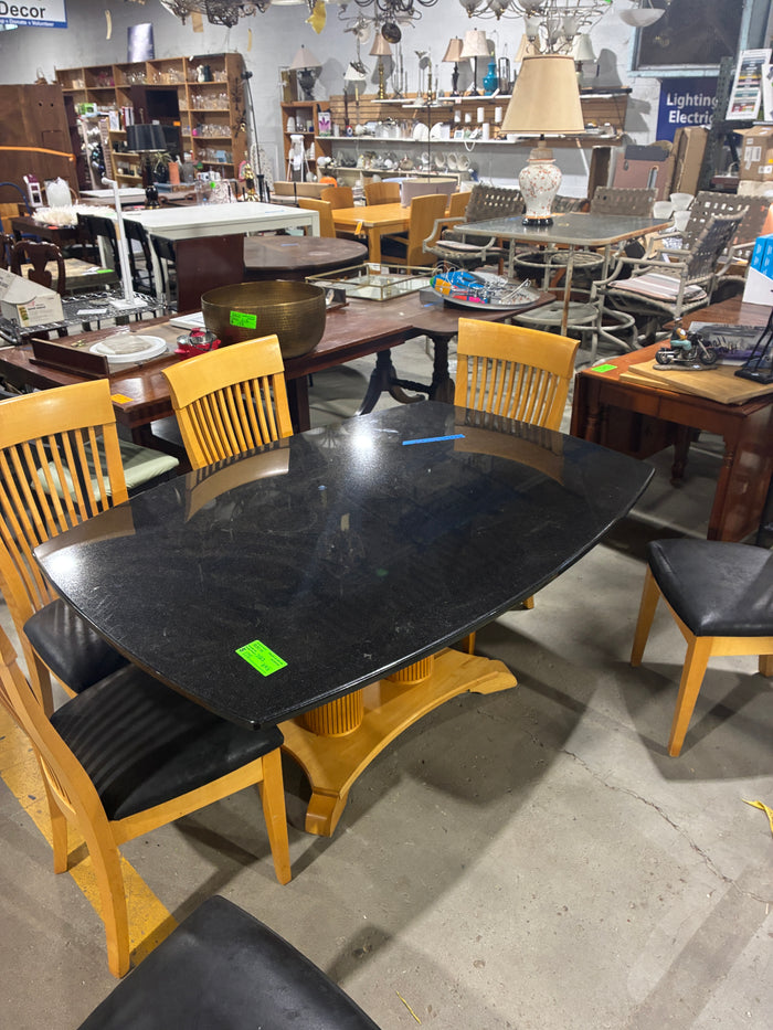 Contemporary Dining Table with 6 Chairs