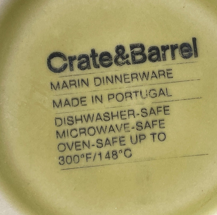 Crate & Barrel Marin Green Mug 4 1/2"1