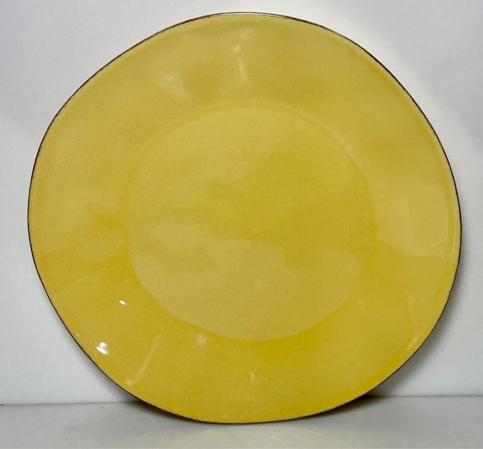 Crate & Barrel Marin Yellow Dinner Plate 10 1/2" Used0