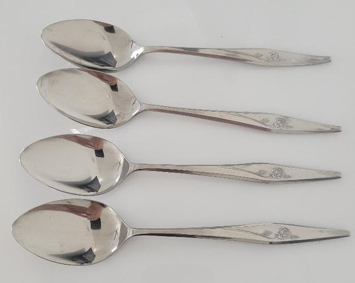 Creative Spritely Rose Soup Spoon 7 3/8" Pack of 4 Pcs0