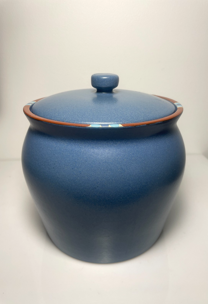Dansk Mesa Sky Blue Large Canister and Lid 7 1/2"1