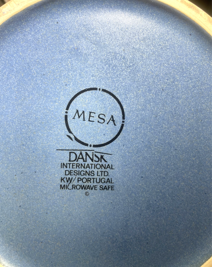 Dansk Mesa Sky Blue Large Canister and Lid 7 1/2"3