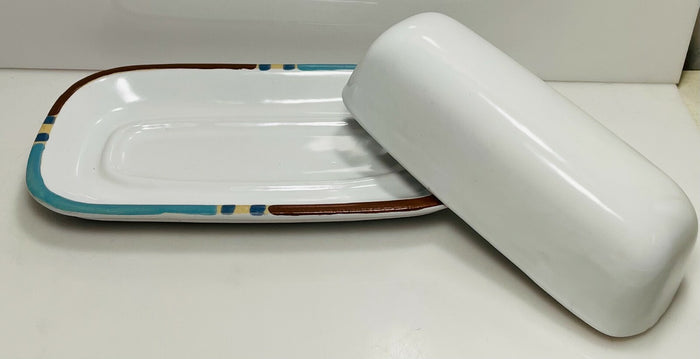 Dansk Mesa White Portugal 1/4 LB Covered Butter Dish1