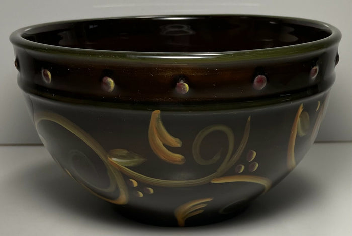 Demdaco Chocolate Berries Coupe Cereal Bowl 6 1/4"1
